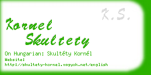 kornel skultety business card