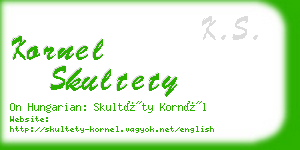 kornel skultety business card